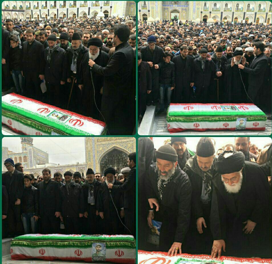 تشیع پیکر شهید مدافع حرم در مشهد