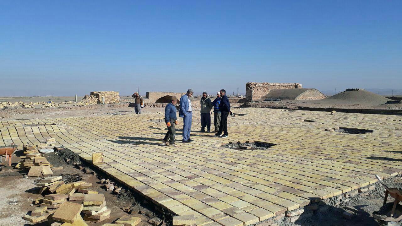 مرمت و احیاء مرحله اول رباط تاریخی سنگ بست فریمان