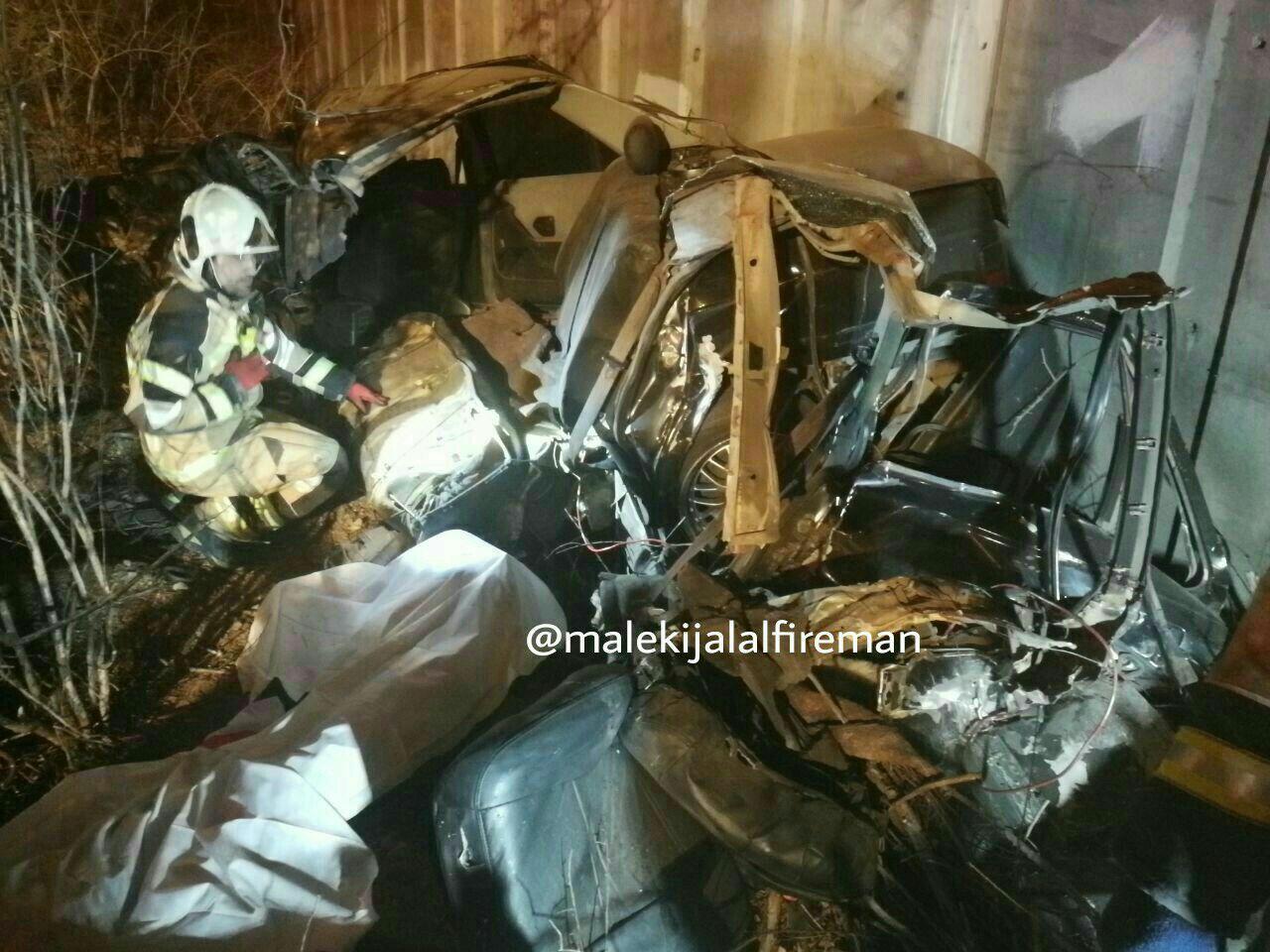 واژگونی خودرو در اتوبان امام علی با ۲ کشته