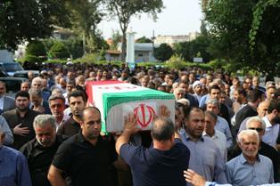 تشییع ابا شهیدان علی پور در بابل