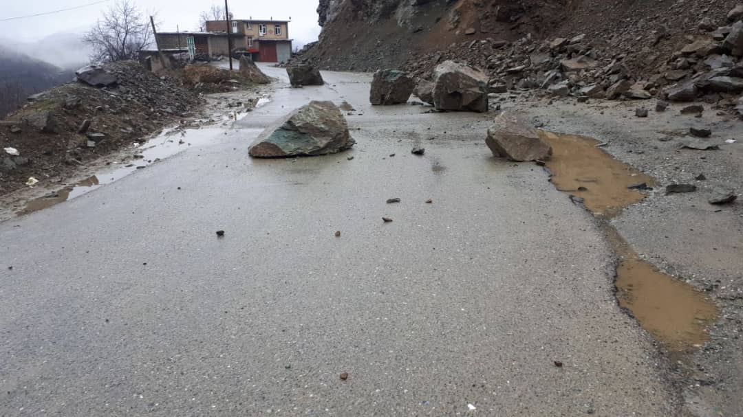 رانش کوه در شهرستان سردشت