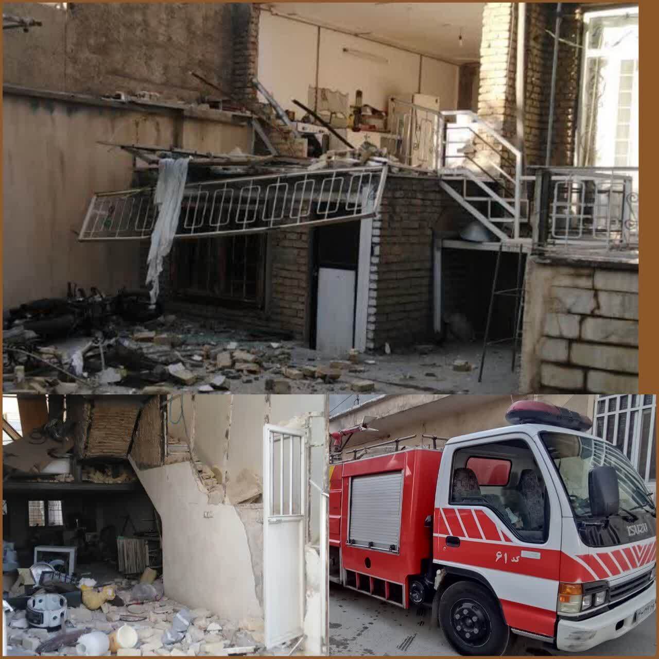 یک مصدوم بر اثر انفجار ناشی از نشت گاز در کرمانشاه