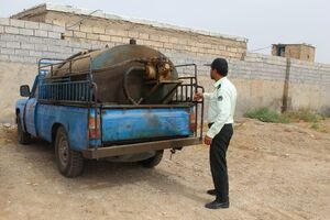 توقيف نيسان حامل سوخت خارج از شبکه توزيع در محور خرمدره - ابهر توقيف نيسان حامل سوخت خارج از شبکه توزيع در محور خرمدره - ابهر