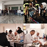 درمان ۴۸۰ نفر از زائران مراسم تشییع رهبر شهید در مرکز درمانی دانشگاه علوم پزشکی بیرجند مستقر در  مشهد مقدس
